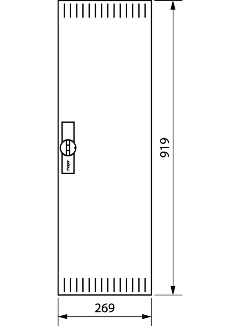 univers Drzwi prawe perforowane 950x300mm IP3x