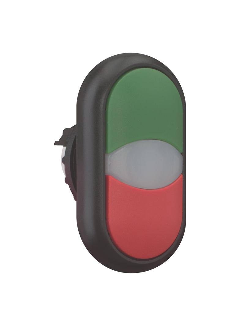M22S-DDL-GR Napęd przycisku podwójny zielony/czerwony z podświetleniem z samopowrotem 216699 EATON