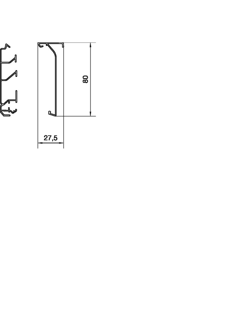 tehalit.SL Podstawa 20x80 czarny SL200801 HAGER