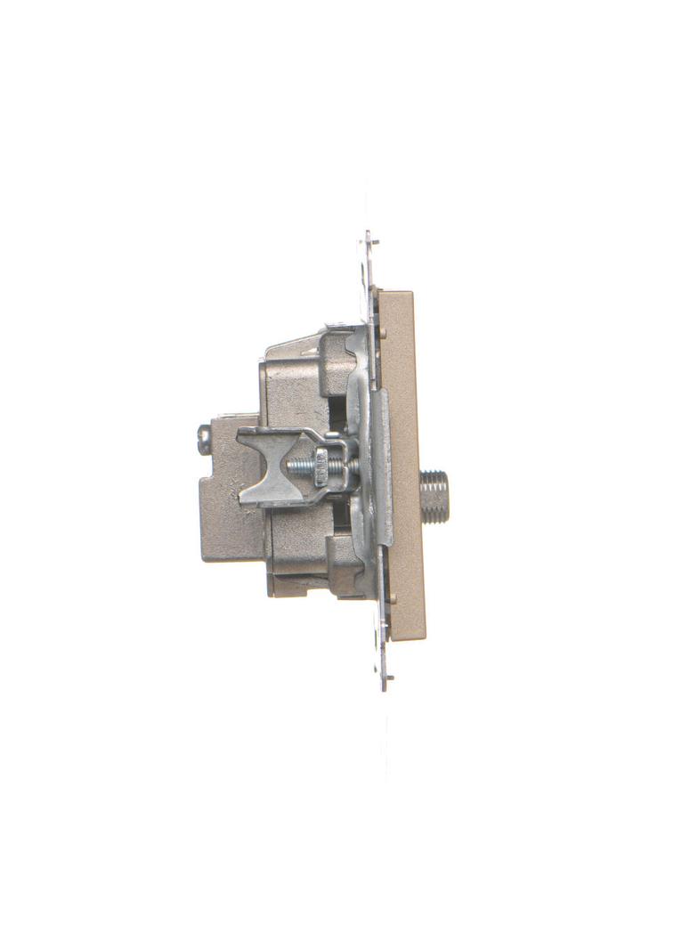 Simon 55 Gniazdo antenowe R-TV-SAT przelotowe 7dB 1x Wejście: 5 MHz÷2,4 GHz Szampański mat