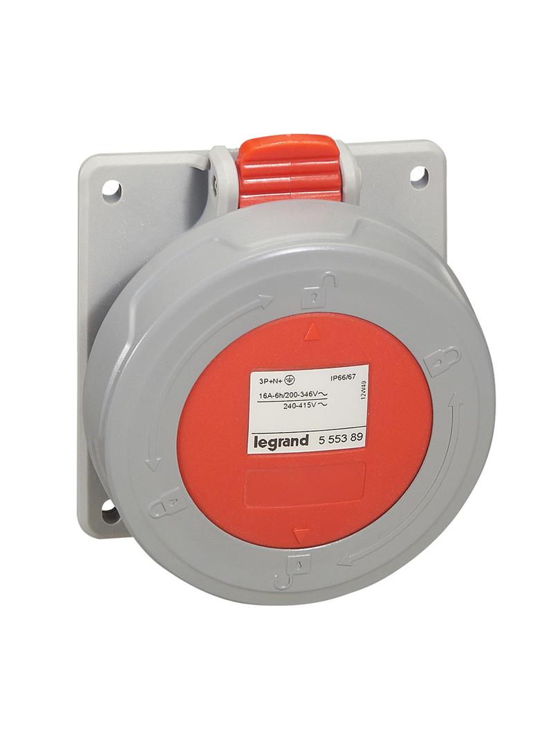 P17 TEMPRA PRO GNIAZDO TABLICOWE 32A 3P+N+Z 400V IP67, Legrand