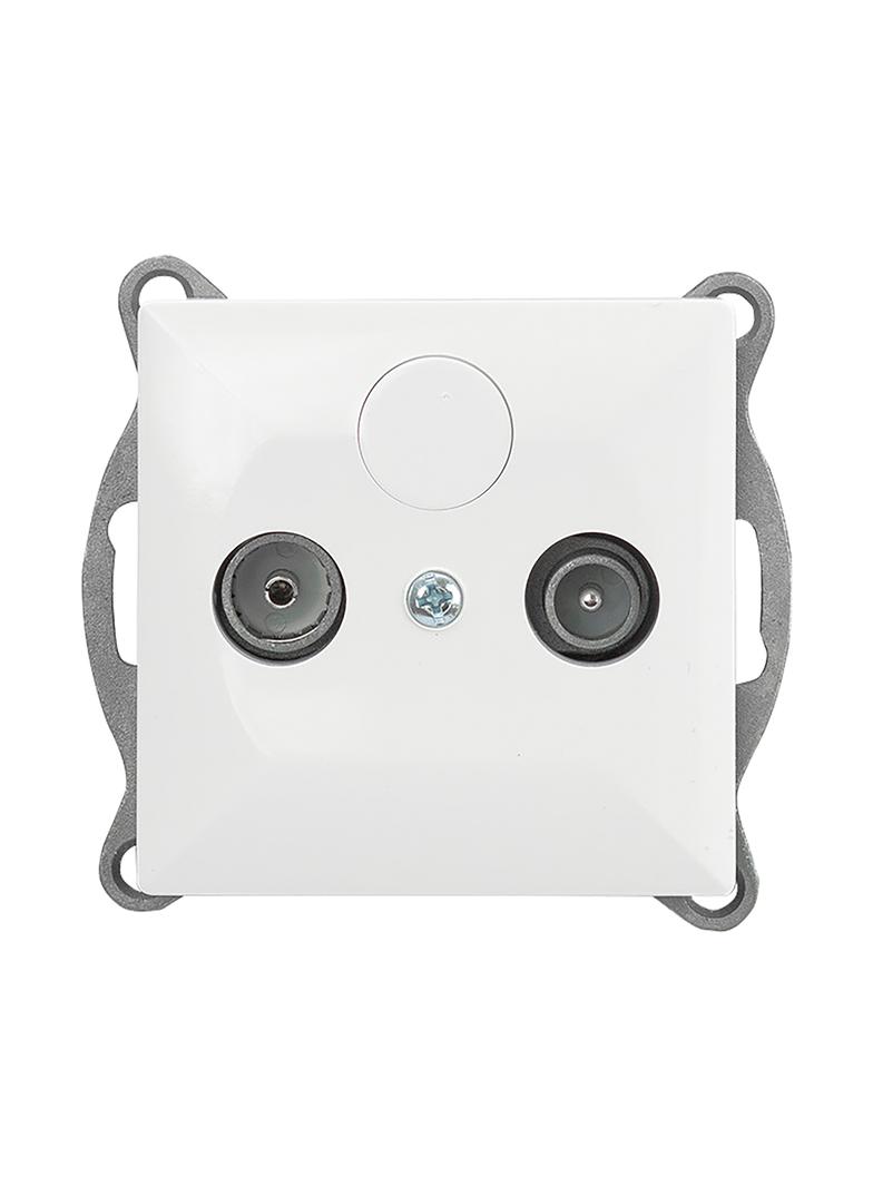 Gniazdo abonenckie "RTV" Pearl, 1,5dbt, GAP-P/K, biały