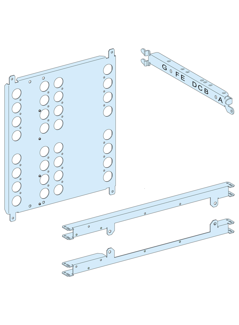 Rozdzielnice PrismaSet, płyta montażowa Prisma P do mocowanego poziomo RZR NSX-INS630 z rączką