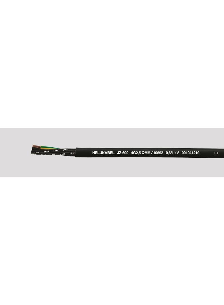 JZ - 600 4X16 QMM KABEL ELASTYCZNY 0,6/1 KV ŻYŁY CZARNE NUMEROWANE
