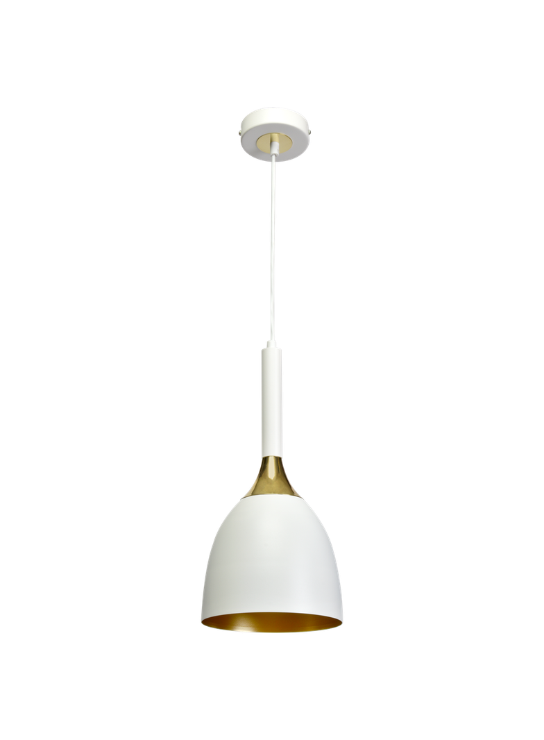 MILAGRO Lampa wisząca CLARK WHITE/GOLD 1xE27