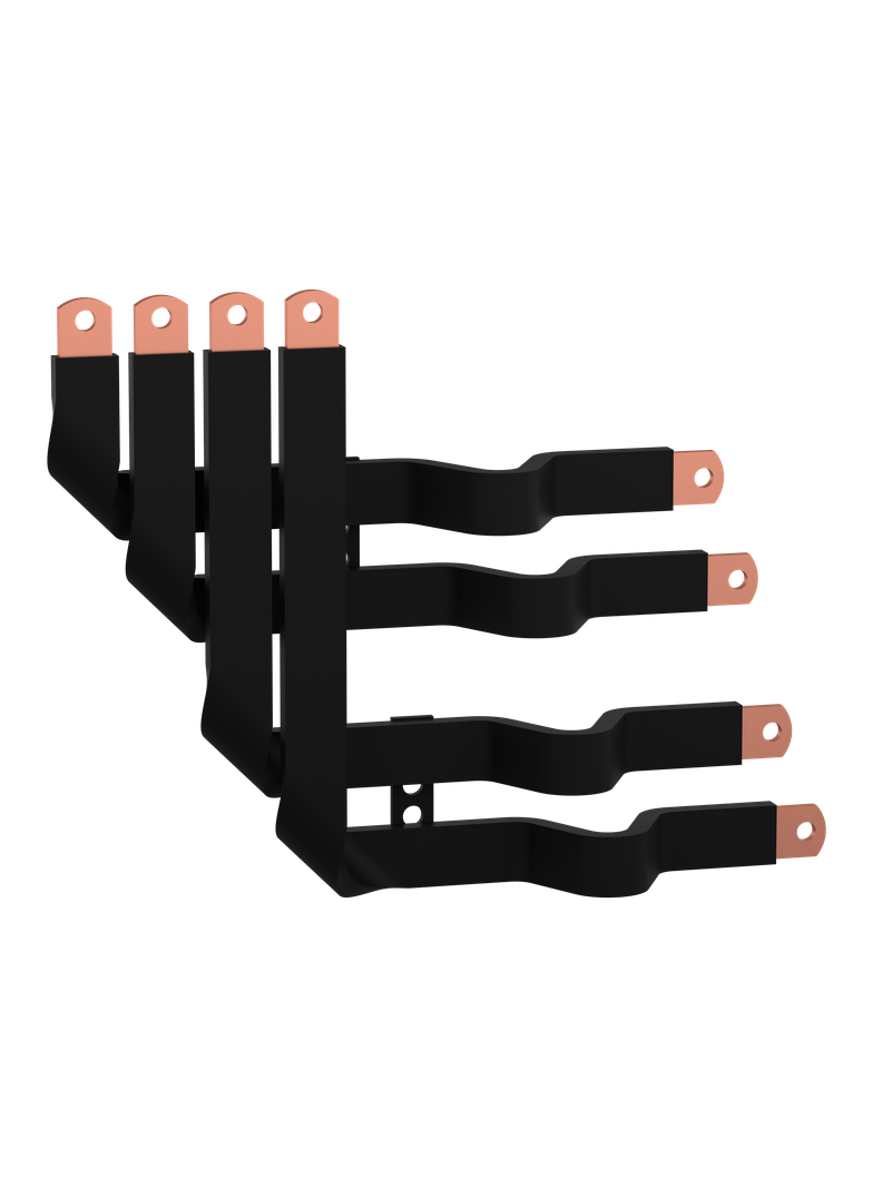 Rozdzielnice PrismaSet, połączenia uniwersalnego bloku zasilania z pionowo montowanym wyłącznikiem N