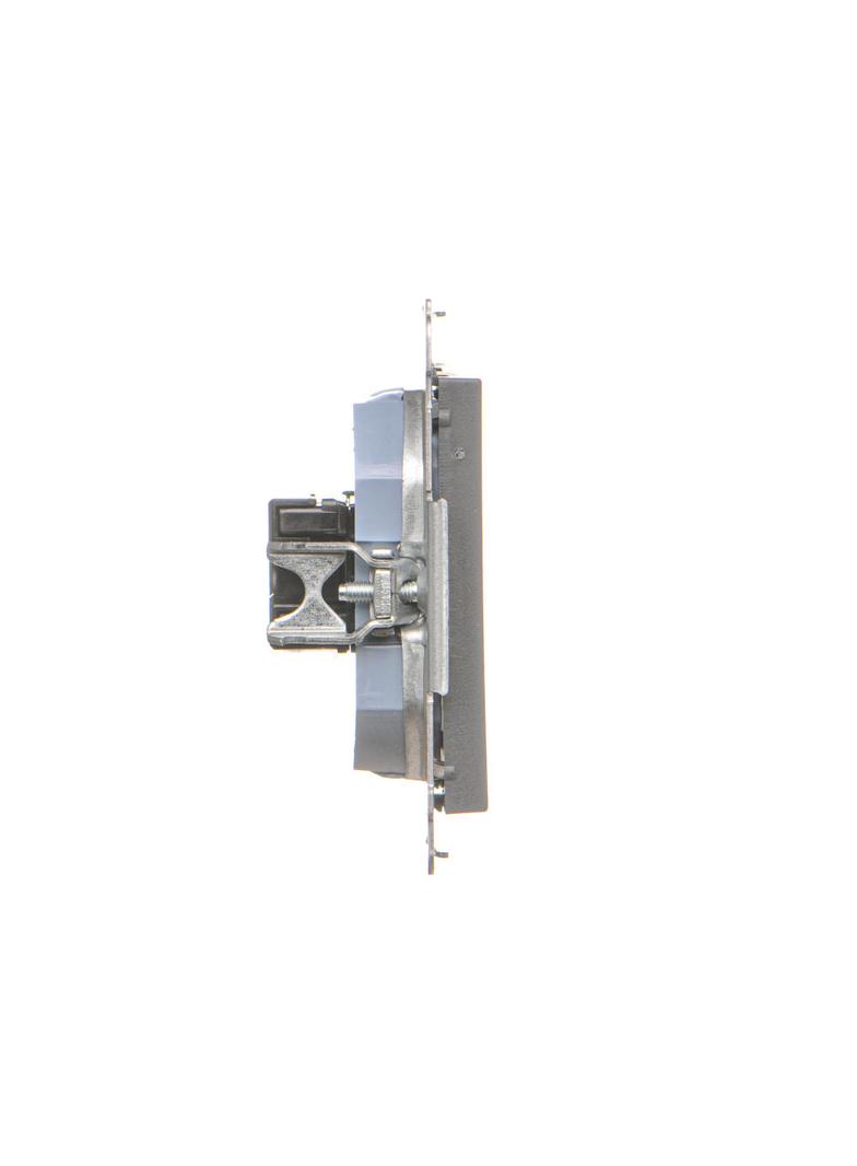 Simon 55 Gniazdo komputerowe RJ45 kategoria 5e + telefoniczne RJ12 Grafitowy mat T5F.01/116 KONTAKT