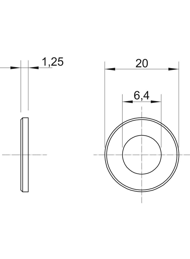 PODKŁADKI WZMOCNIONE 6,4X20 OCYN