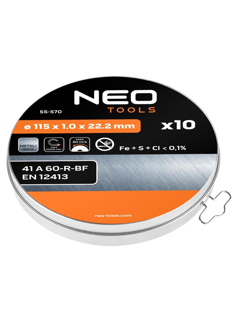 Tarcza tnąca do metalu 115 x 1.0 x 22.2 mm, 41 A60-T-BF, INOX, 10 szt.