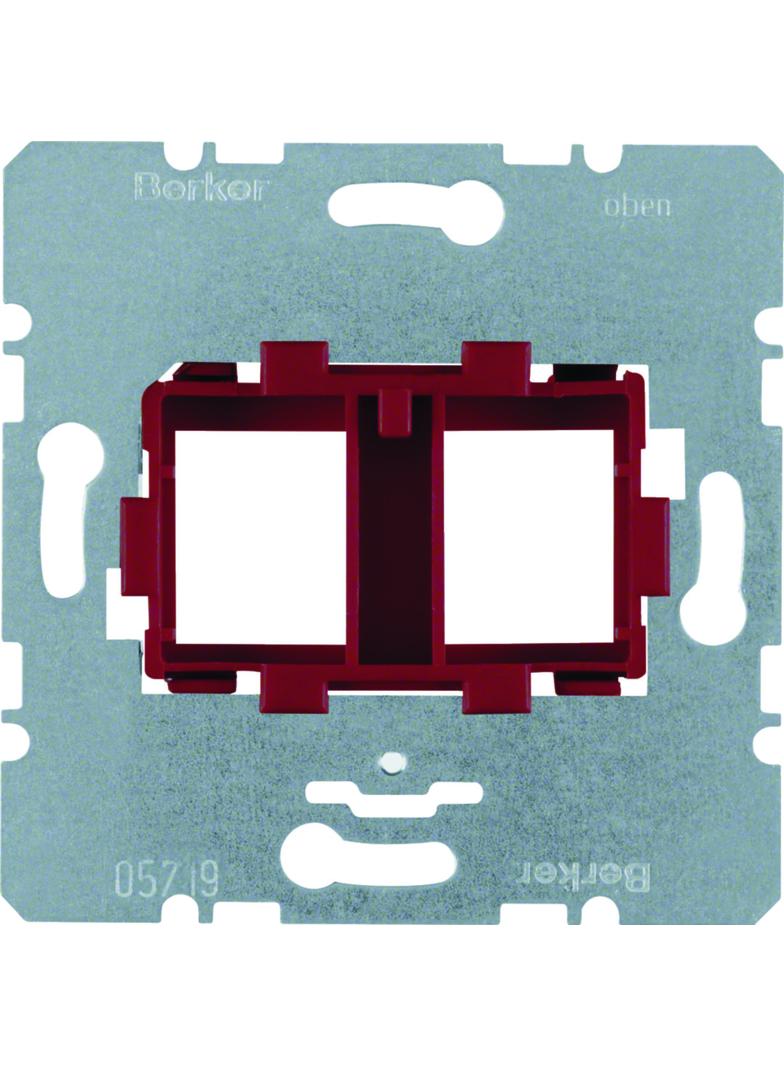 BERKER one.platform Płytka nośna podwójna z czerwonym elementem mocującym mechanizm 454101 HAGER