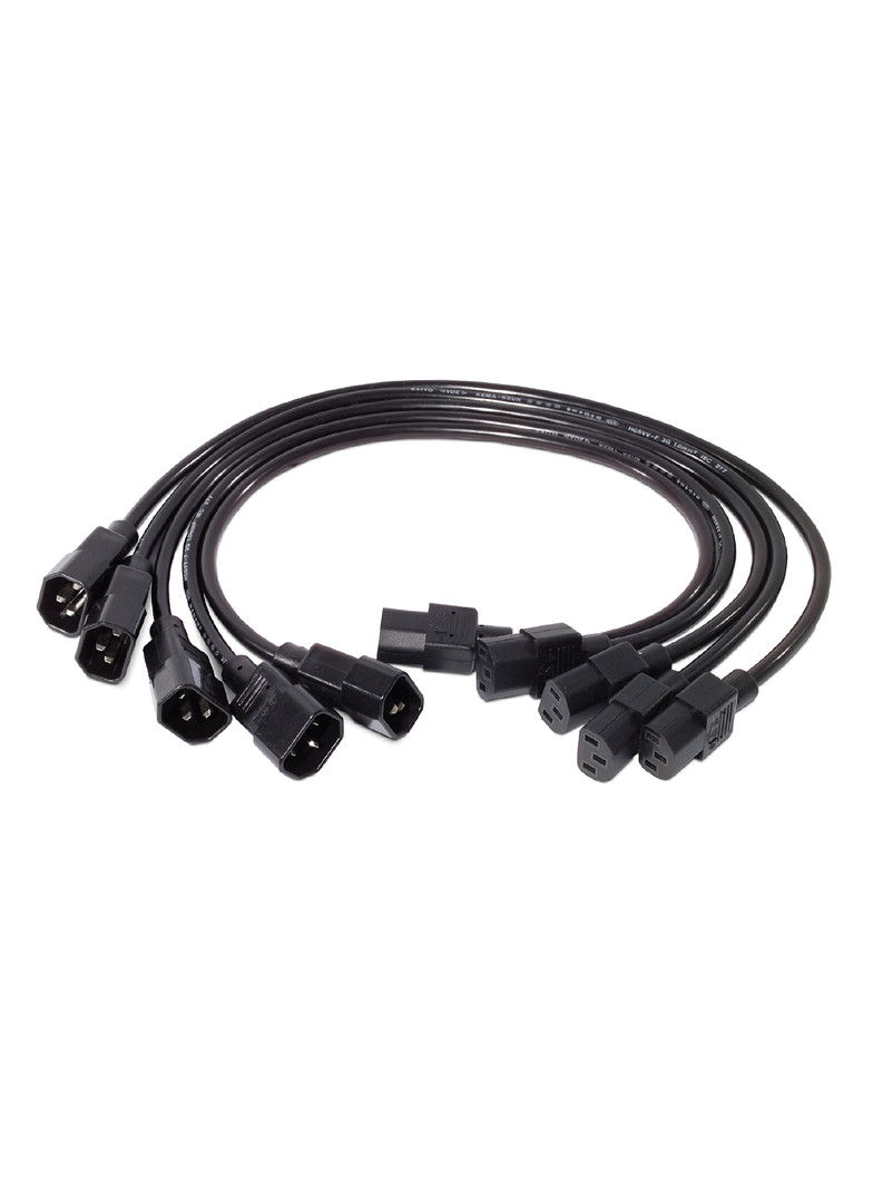 Kabel zasilający 10A o długości 0,6m C13 na C14 - 5 szt. AP9890 SCHNEIDER