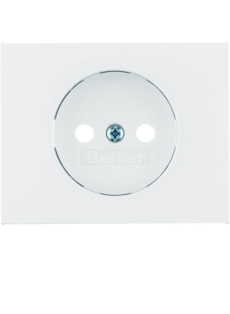 BERKER K.1 Płytka czołowa do gniazda bez uziemienia biały 3967157009 HAGER