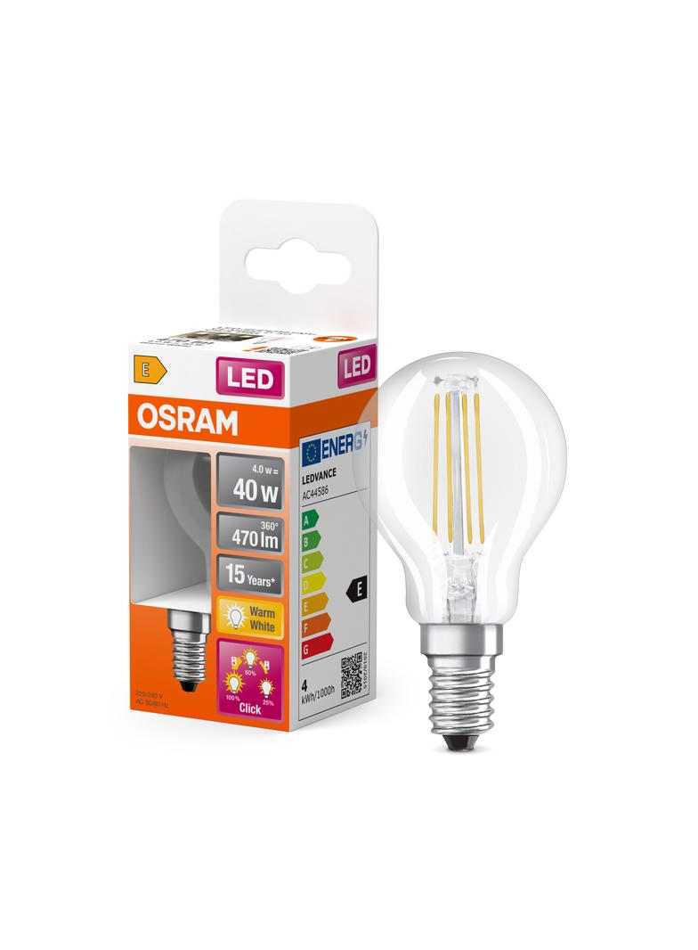 Lampa LED STAR+ CL B40 DIM Duo Click FILAMENT 4W 827 E14