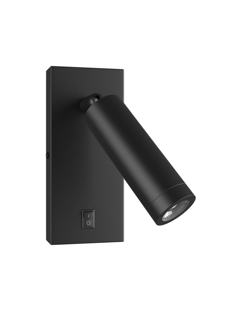 Kinkiet oprawa ścienna MADARA SLIM MR11 SWITCH KINKIET 230V IP20 38x95 CZARNY z włącznikiem Spectrum
