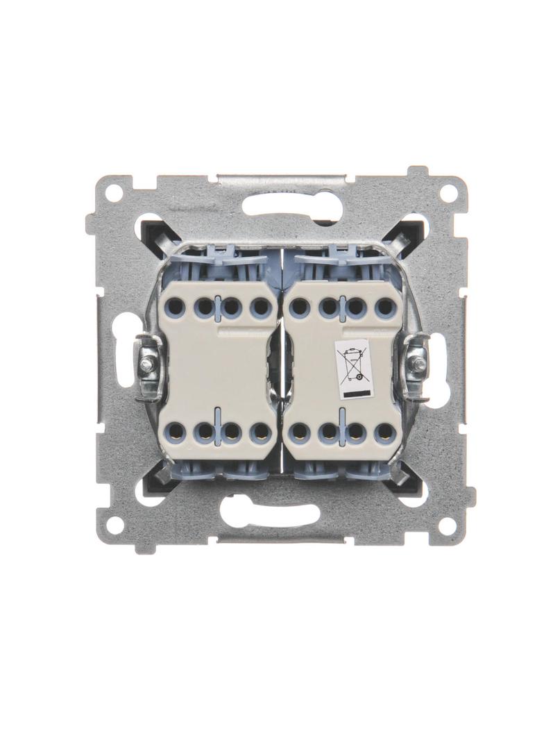 Simon 54 Łącznik krzyżowy podwójny 10A 250V szybkozłączka antracyt DW7/2.01/48 KONTAKT