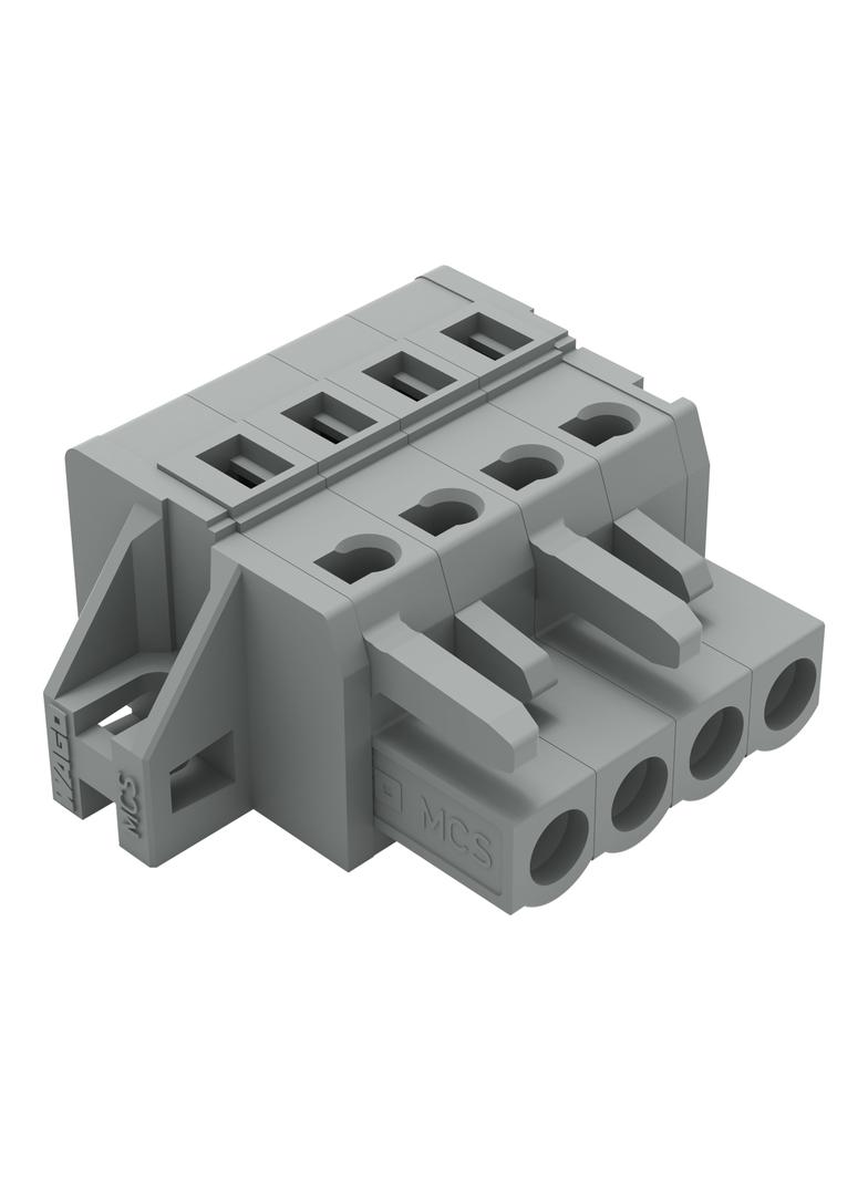 Gniazdo MCS‑MIDI Classic 4‑biegunowe szare raster 5mm 231‑104/031‑000 /50szt./ WAGO