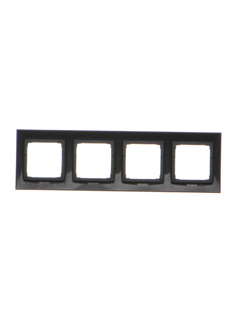 Simon 54 Premium Ramka 4-krotna PREMIUM do puszek karton-gips IP20 / IP44 czarny DRK4/49 KONTAKT