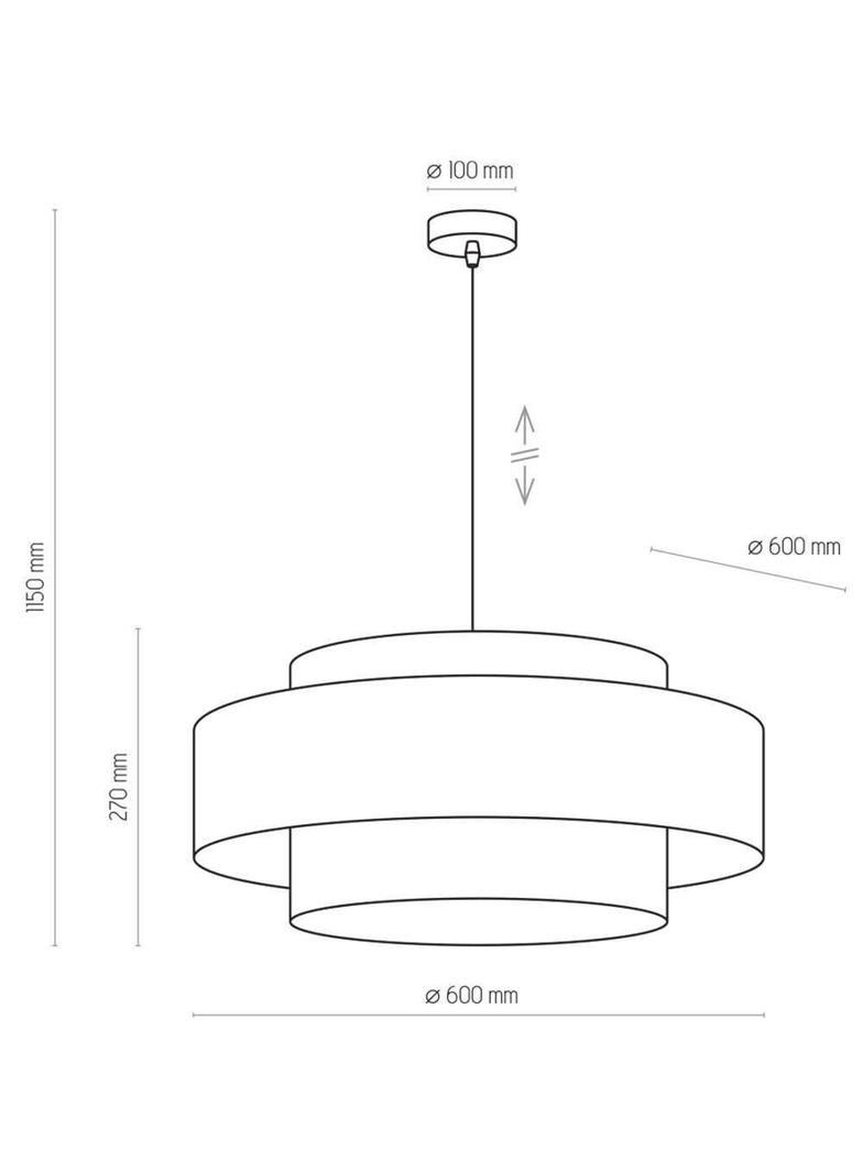 TK-Lighting lampa wisząca Calisto 1xE27 max 60W czarna/złota