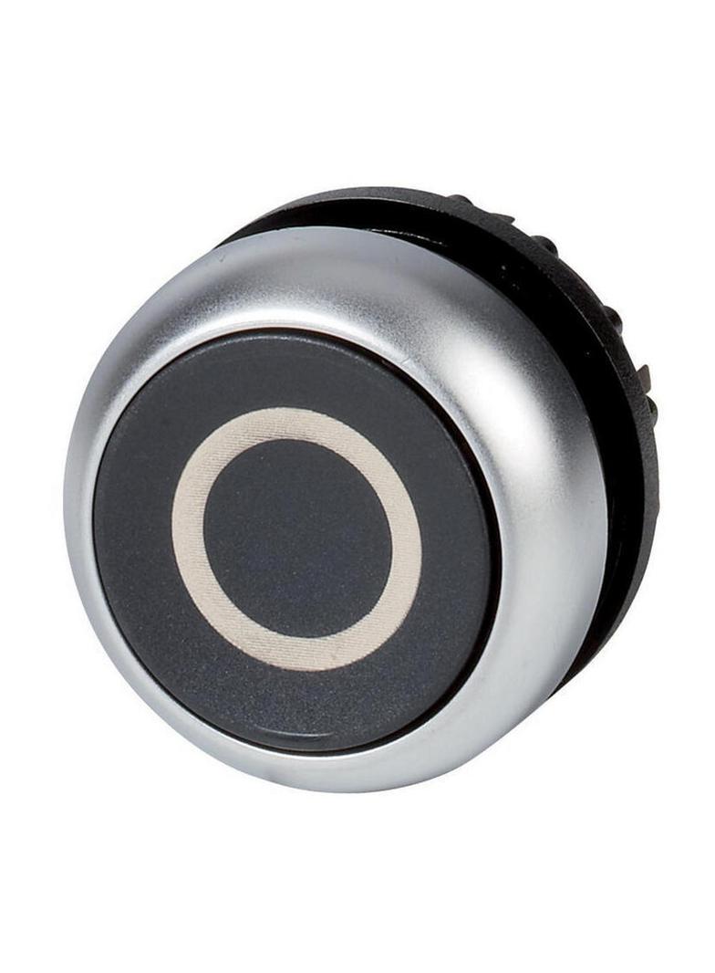 M22-D-S-X0 Przycisk czarny /O/ z samopowrotem płaski 216609 EATON