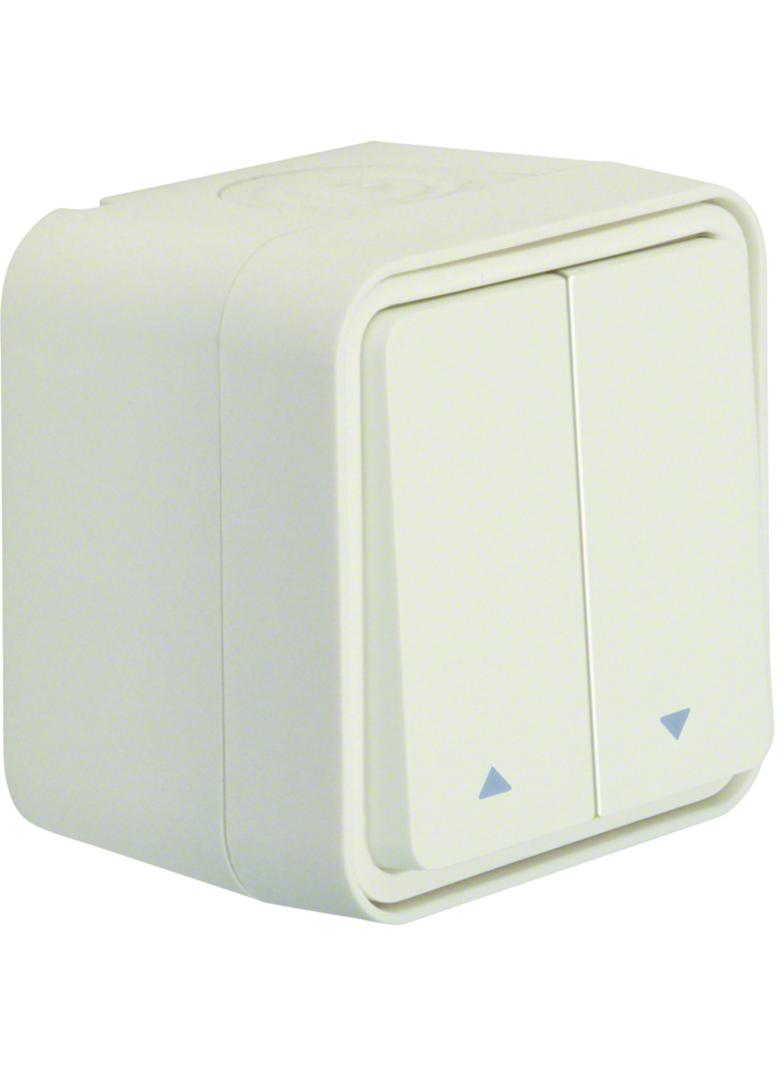 BERKER W.1 Łącznik żaluzjowy z nadrukiem symboli strzałka kompletny IP55 biały 30753522 HAGER