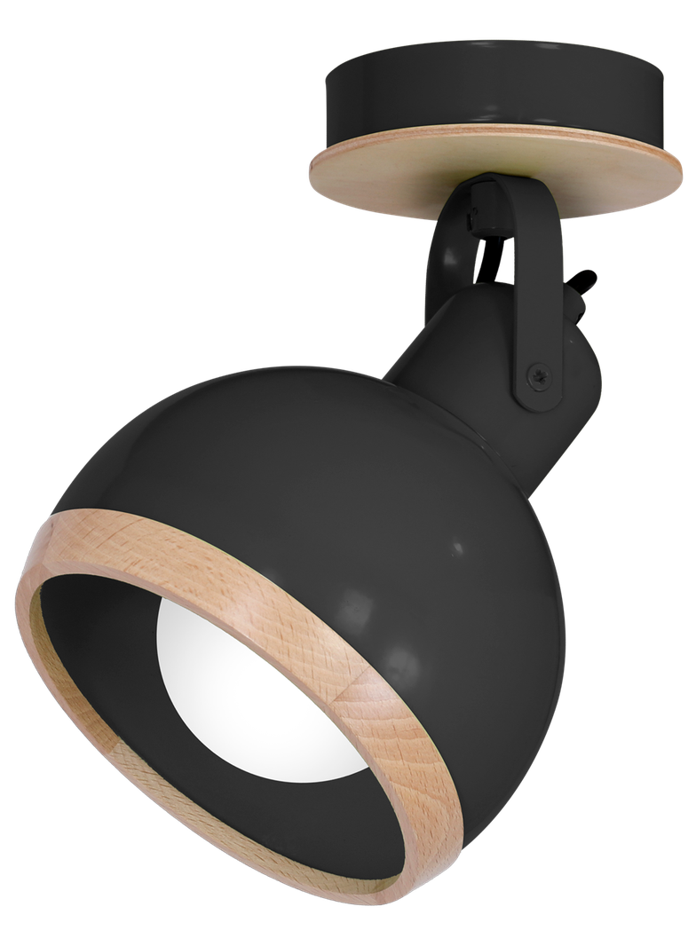 kinkiet Oval Black E27 MLP8657 Milagro