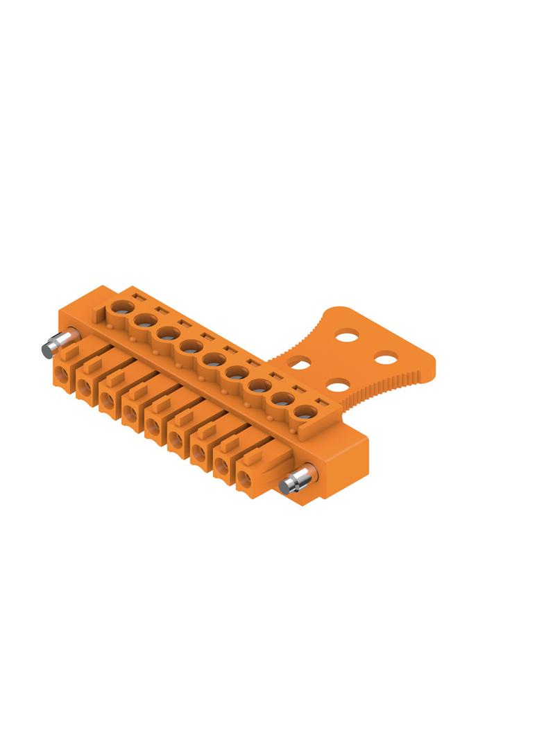 BCZ 3.81/09/180FZE SN OR BX Wtyk PCB (złącze wiązki), 3.81 mm, Liczba biegunów: 9, Przyłącze z jarzmem /50szt./ 1236600000 WEIDMÜLLER