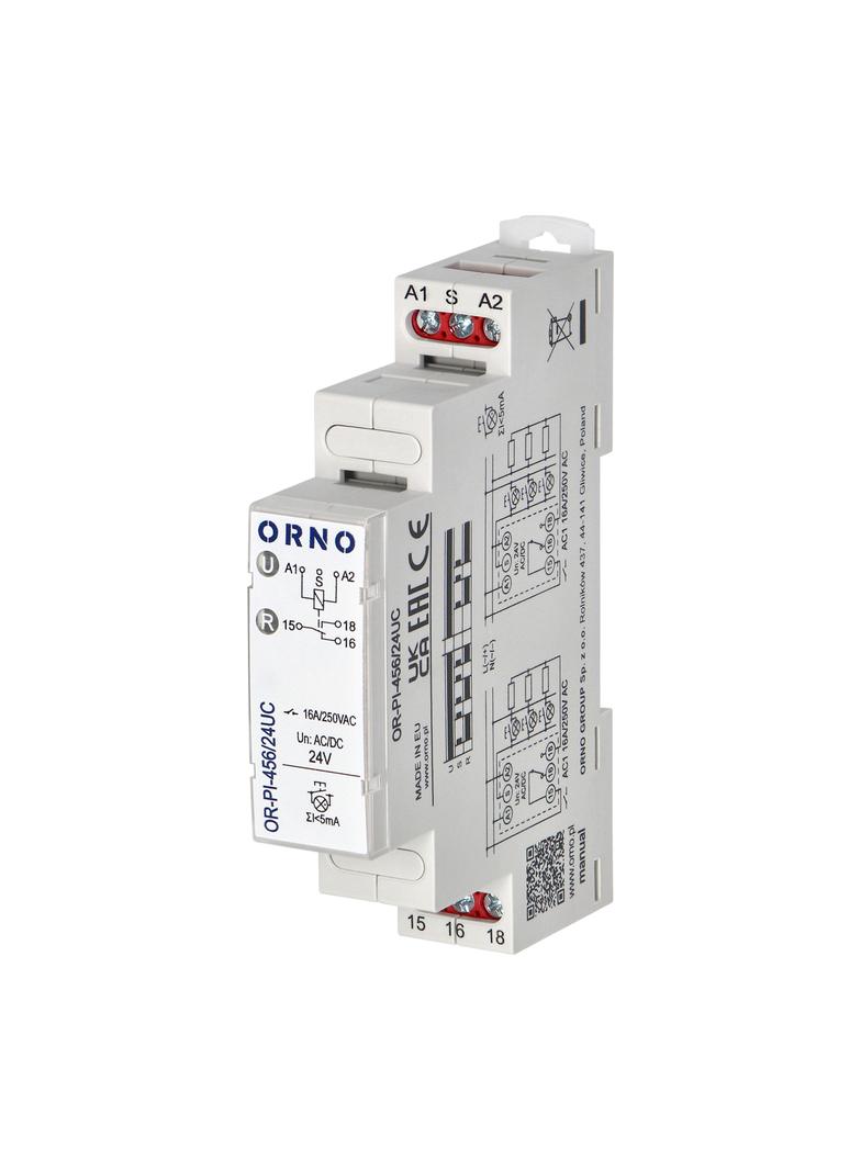 Przekaźnik instalacyjny bistabilny 24 VAC/DC 16A OR-PI-456/24UC ORNO