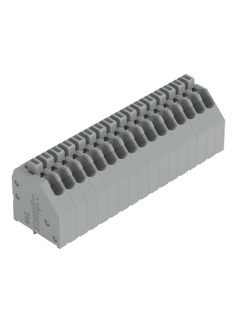 listwa zaciskowa do pł. drukowanych 16-bieg. szara raster 2,54 mm /25szt./ WAGO