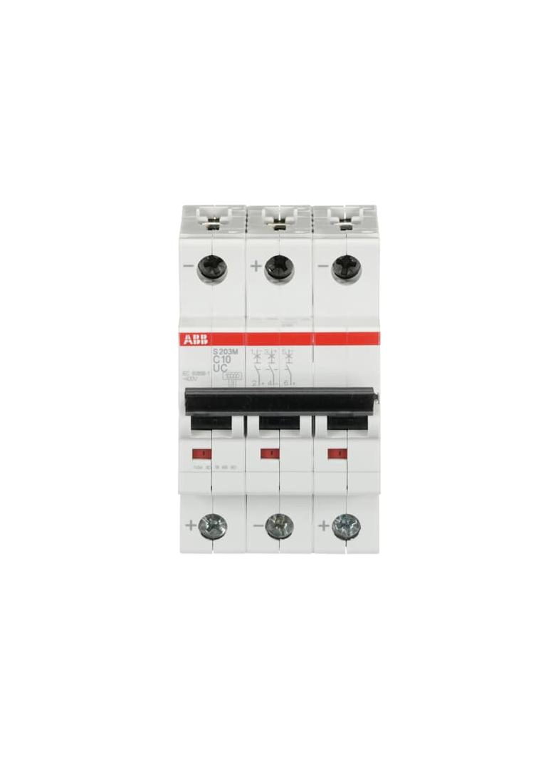 S203M-C10UC Wyłącznik nadprądowy 10kA AC/DC 3P C10A 2CDS273061R0104 ABB
