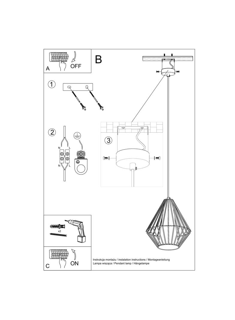 Sollux Lampa wisząca DEMI czarna SL.0298