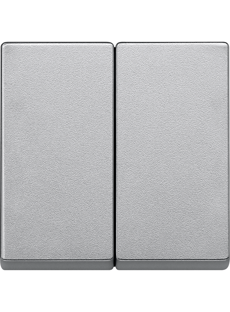 Merten, System M, klawisz podwójny, aluminium