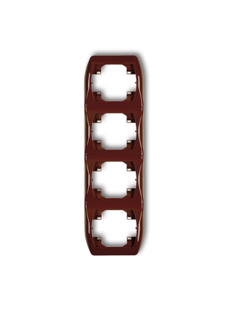 TREND Ramka pionowa poczwórna brązowa