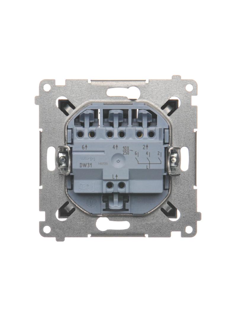 Simon 54 Łącznik potrójny 10A 250V szybkozłączka antracyt DW31.01/48 KONTAKT