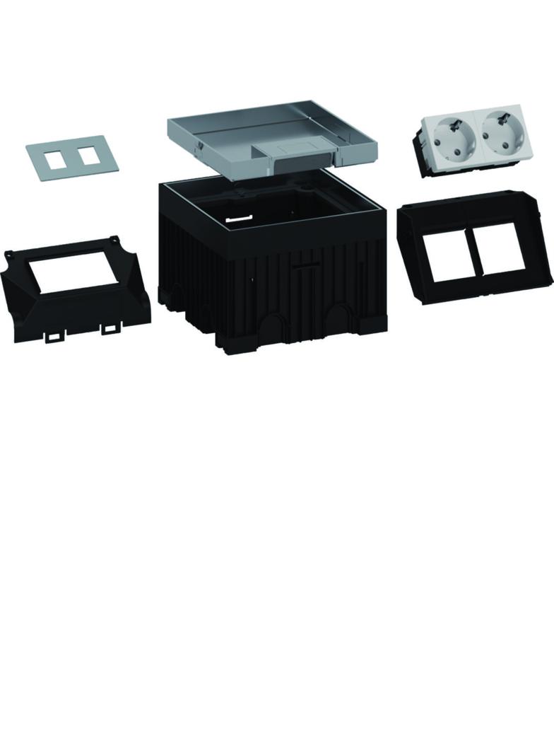tehalit.VE-EE Zestaw puszka podło-montazowa mini IP30 3kN Q02 144x144 15mm stal UDKQ02E15 HAGER