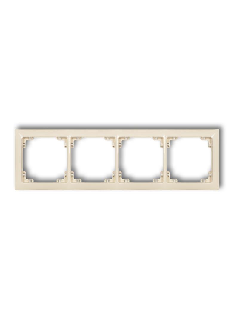 DECO Ramka poczwórna z tworzywa DECO Soft beżowa 1DRSO-4 KARLIK