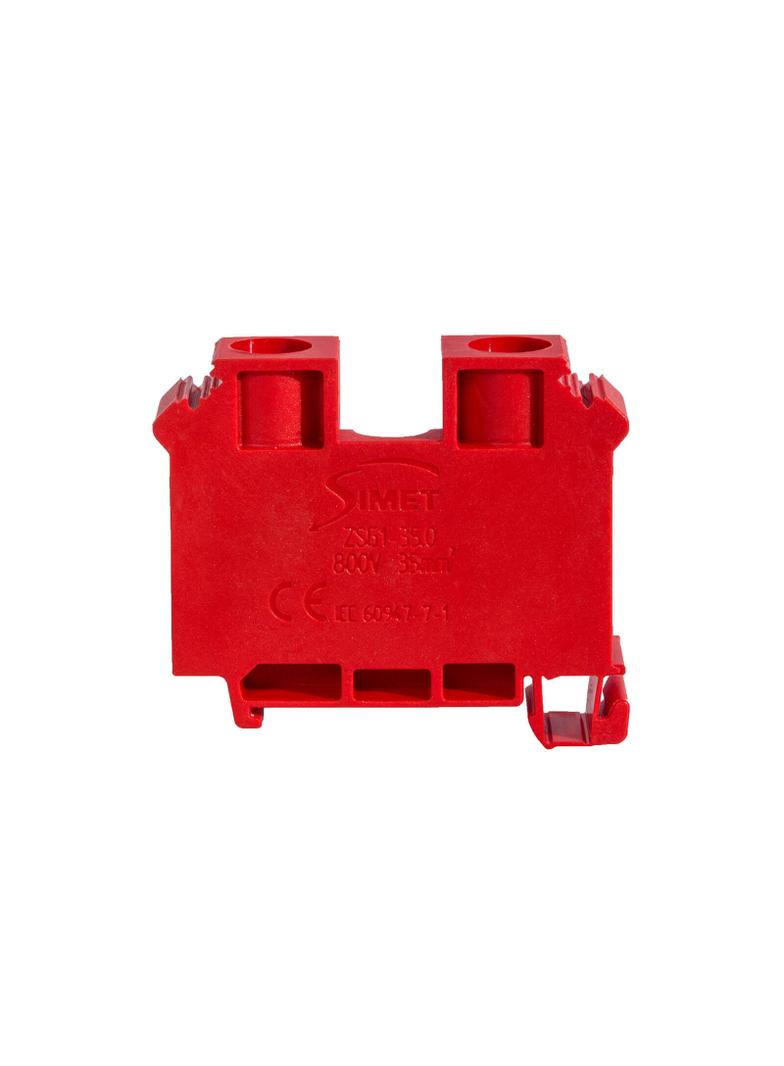 ZSG1-35.0c ,  Złączka szynowa gwintowa, 35,0 mm2, TS 32,35, 1 tor, czerwony