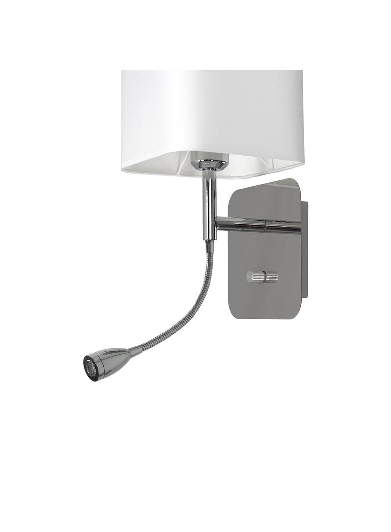 Milagro kinkiet Napoli E27 + LED 1W 90lm 4000K biały/chrom ML63600