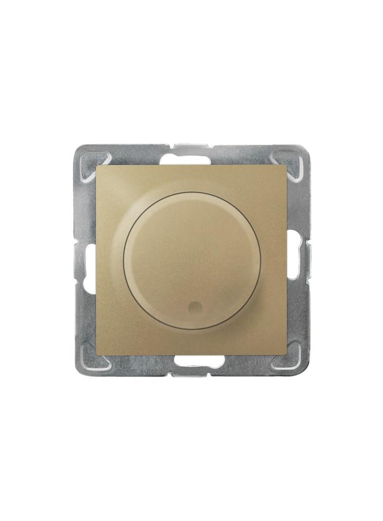 IMPRESJA Ściemniacz uniwersalny do obciążenia żarowego, halogenowego oraz LED - kolor złoty metalik