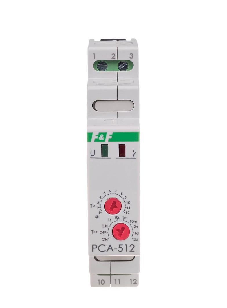 Przekaźnik czasowy awersyjny styki: 1Z/R 12-264V PCA-512uni F&F