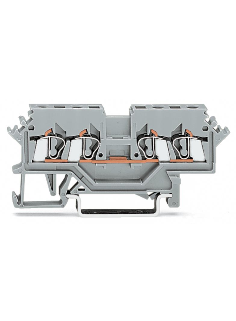 Złączka szynowa 4‑przewodowa 2,5mm2 szara 280‑621 WAGO