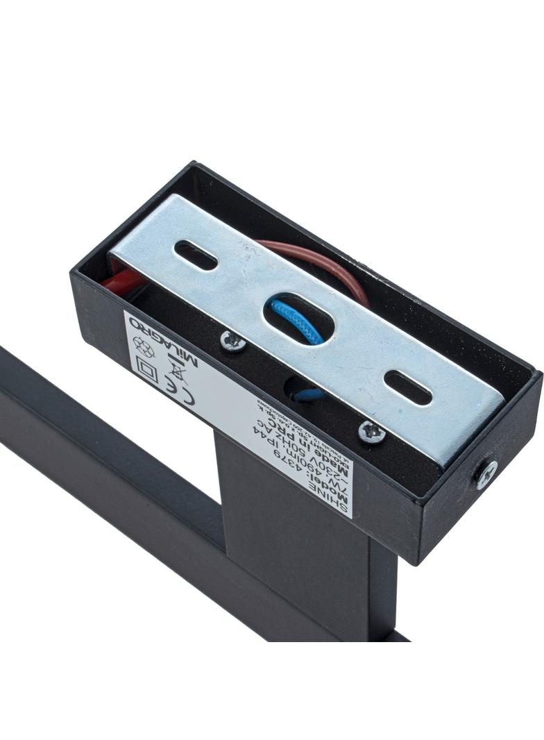 Milagro kinkiet łazienkowy nad lustro LED Shine Black 7W 490lm 4000K IP44 ML4377