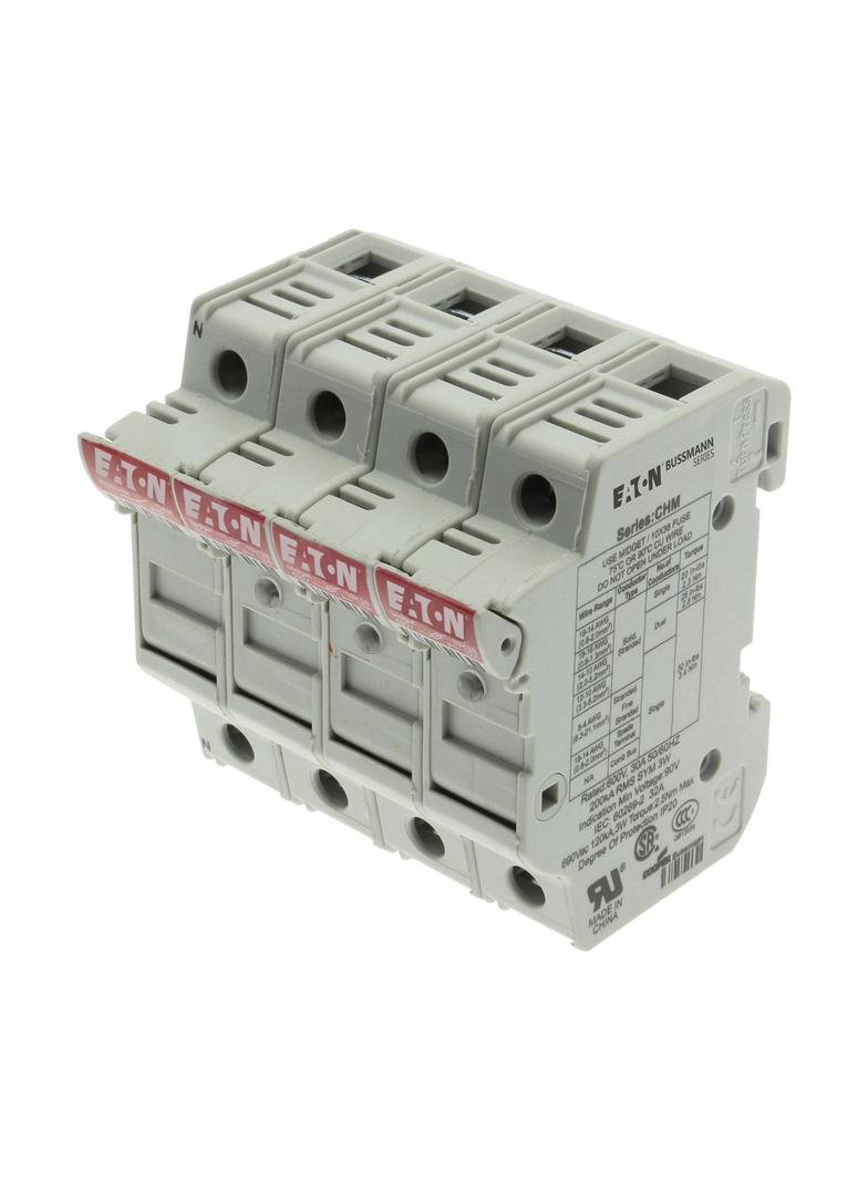 3P 10X38MFH30A 600V Midget-indicator/Neu Podstawa wkładki cylindrycznej 10x38 3p+1N 32A 690VAC wskaź