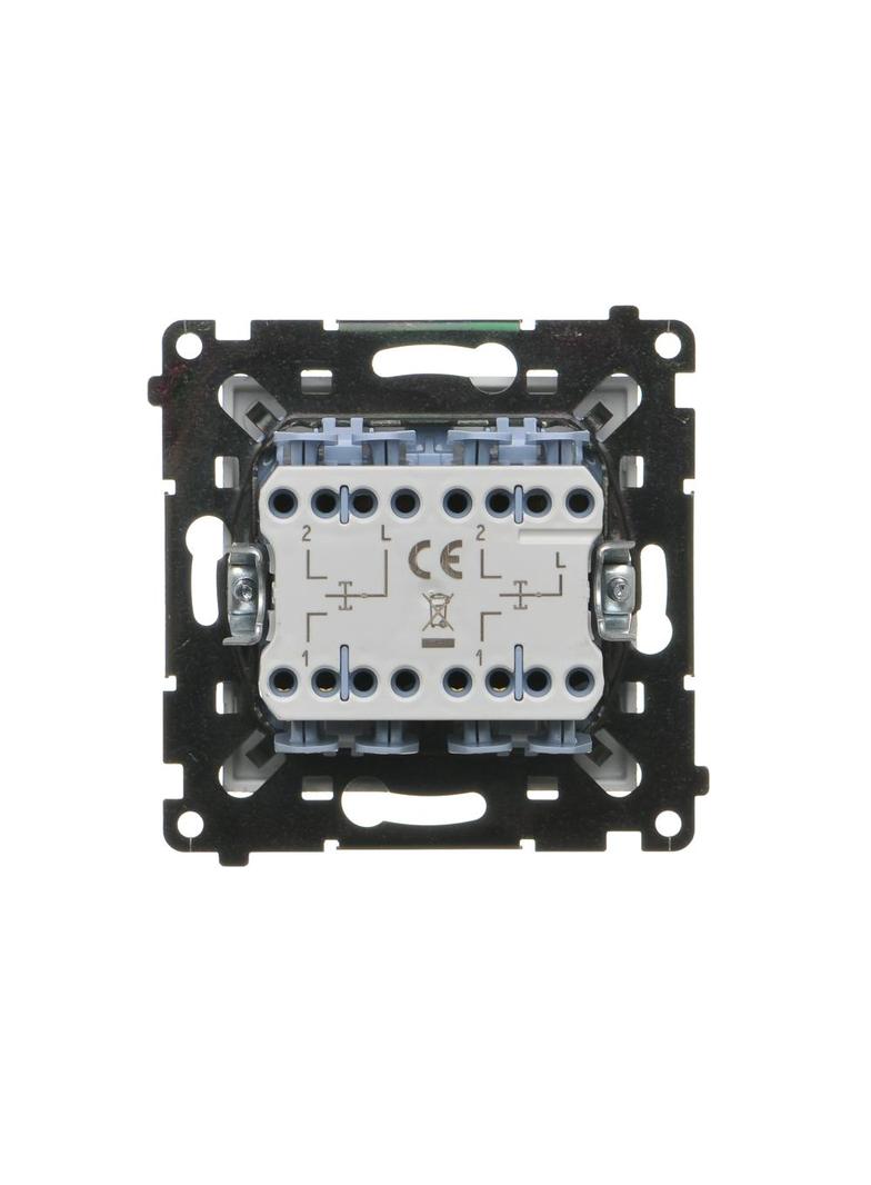 Simon 55 Przycisk zwierny poczwórny 10 AXm 250V szybkozłączka Aluminium mat TP4.01/143 KONTAKT