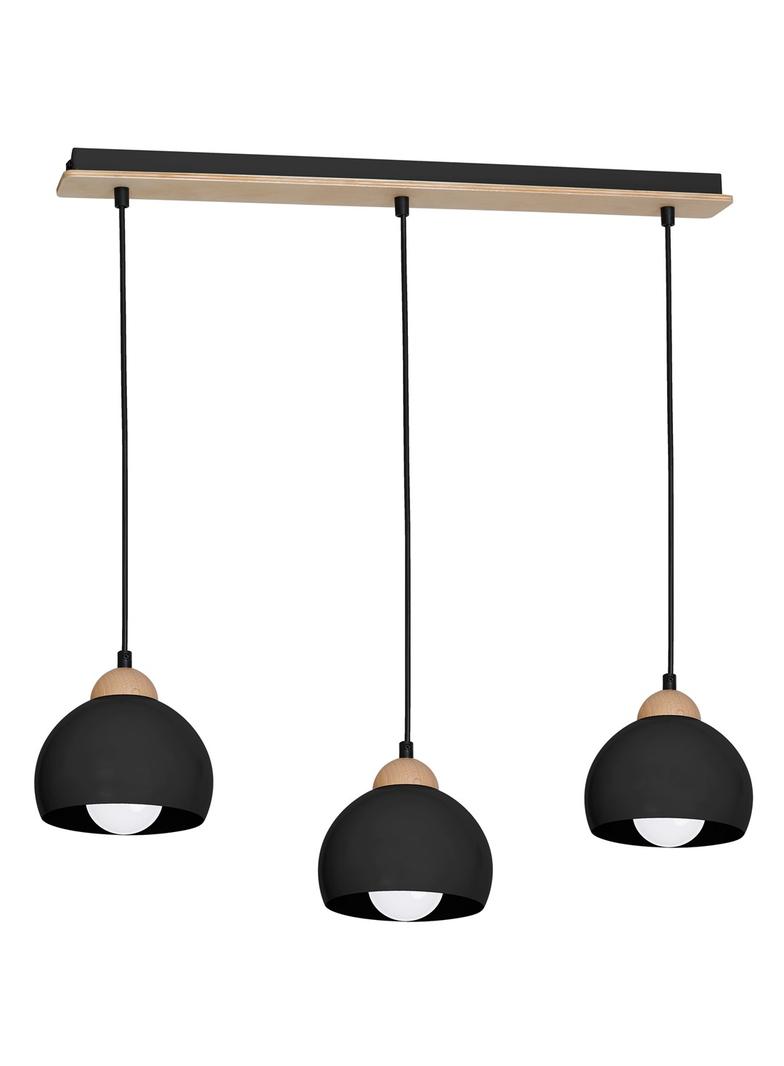 Milagro lampa wisząca Dama Black 3xE27 MLP6550
