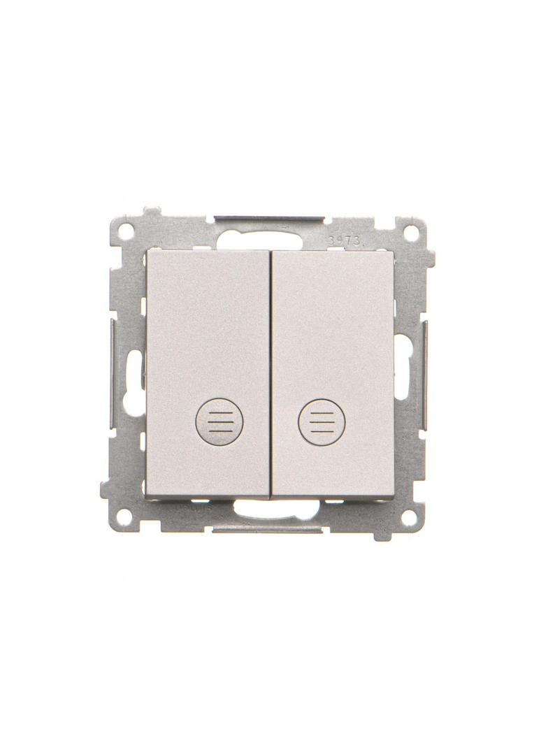 Simon 55 Łącznik świecznikowy z podświetleniem LED – osobne podświetlenie dla każdego klawisza szybkozłączka Aluminium mat TW5L2.01/143 KONTAKT