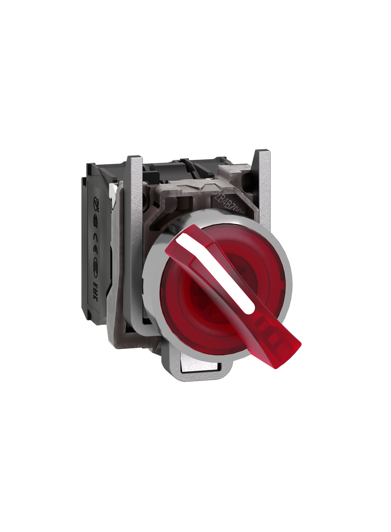 Harmony XB4 Przełącznik 2 pozycje czerwony LED 110/120V piórko krótkie metalowy stabilny