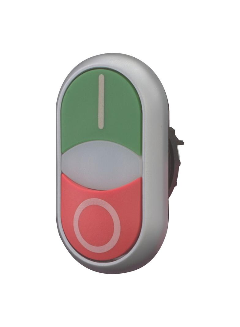 M22-DDLM-GR-X1/X0 Przycisk podwójny z samopowrotem i z możliwością podświetlenia 284830 EATON