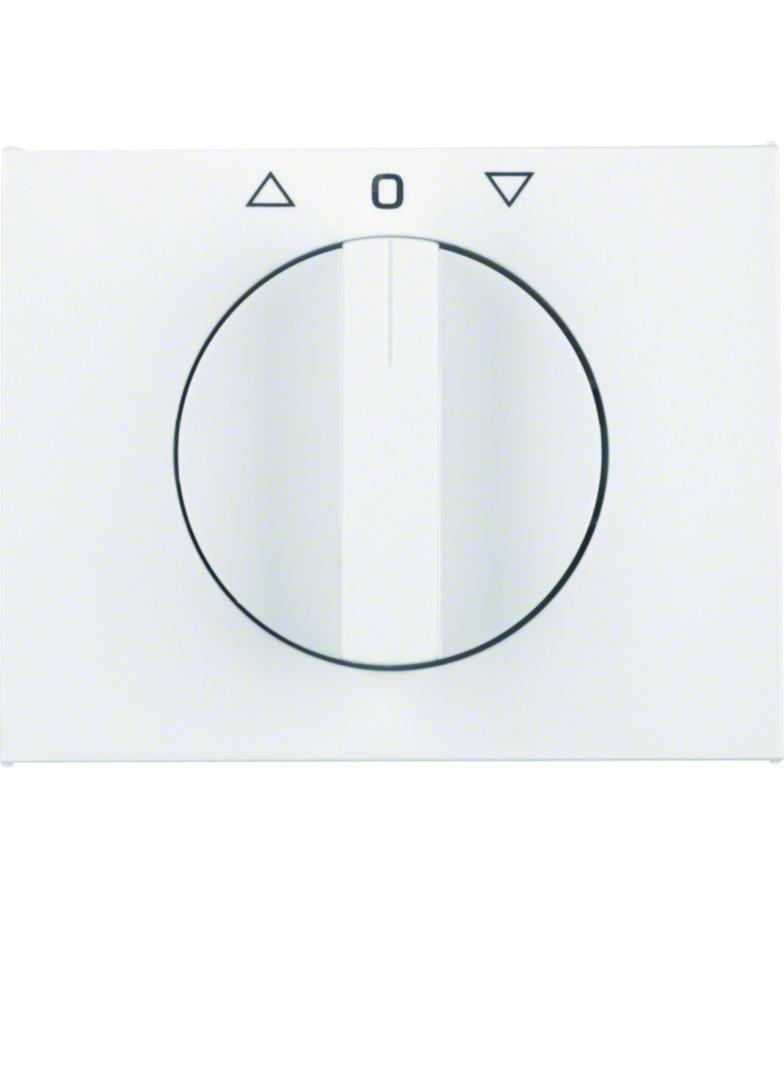 K.1 Płytka czołowa z pokrętłem do łącznika żaluzjowego obrotowego, biały