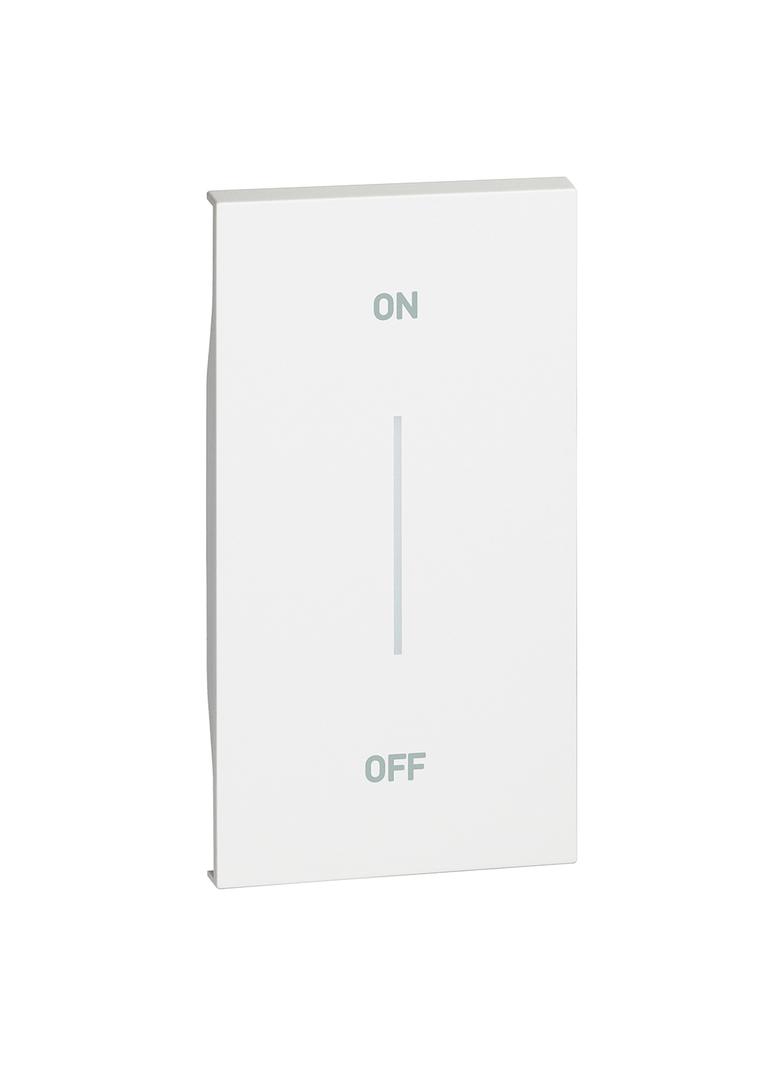 LIVING NOW 'MY HOME' - KLAWISZ Z SYMBOLEM  ON/OFF  - 2 MODUŁY - BIEL, Bticino