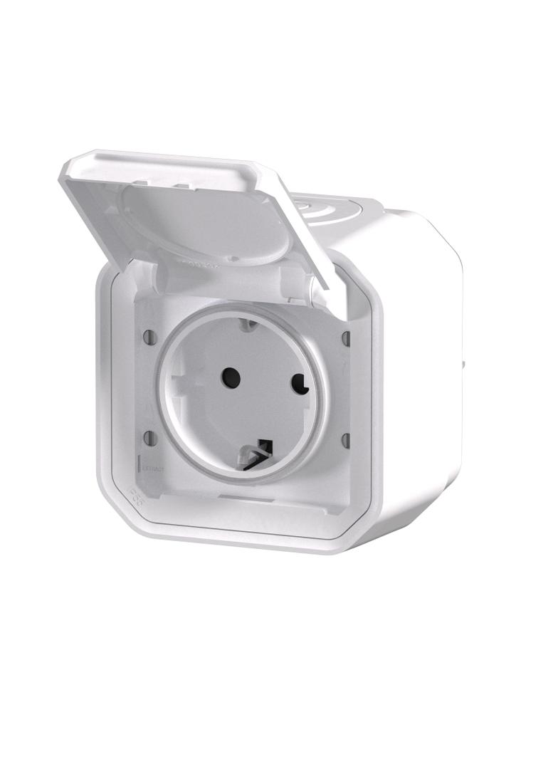 NOWE PLEXO - GN. SCHUKO 2P+Z ZACISKI ŚRUB KOMPLET NATYNKOWY 16A-250V BIAŁE 069771L LEGRAND